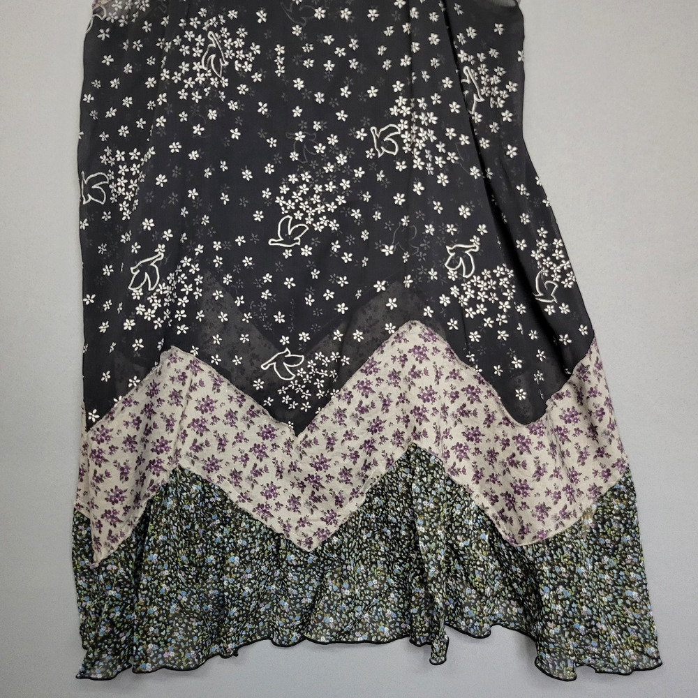 Free People Halter Boho Top Womens S Black Lucy Loves Charlie Black Embellished - Picture 6 of 13